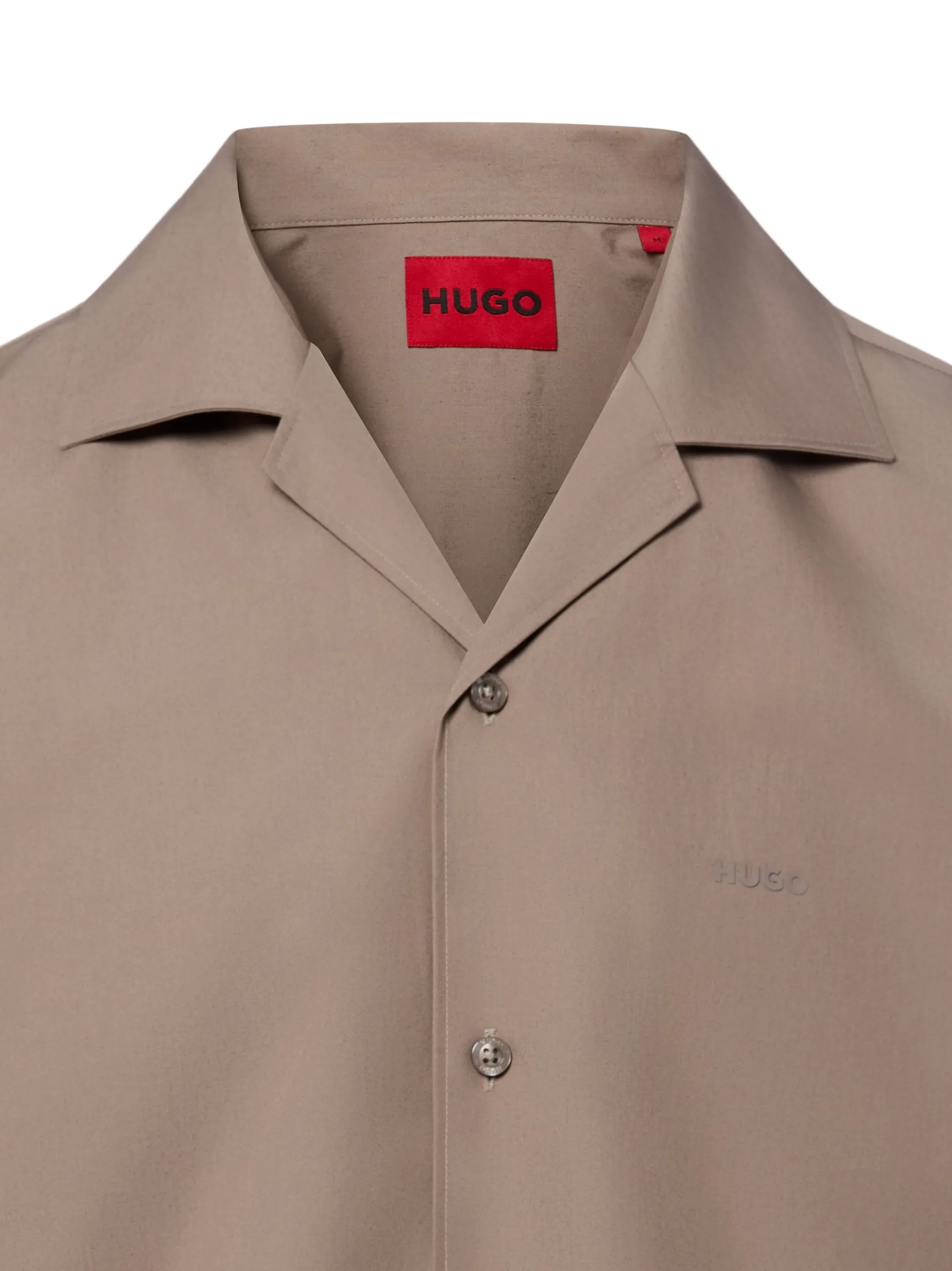 HUGO Herren Kurzarmhemd - Espino in taupe