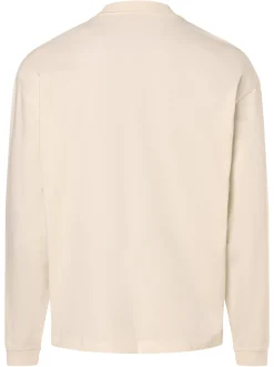 HUGO Herren Langarmshirt - Dapaso in ecru