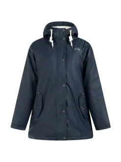 ICEBOUND Damen Regenjacke mit Teddyfutter in marine