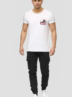 Indicode Herren Cargohose - August in schwarz
