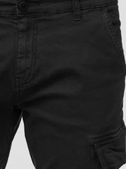 Indicode Herren Cargohose - August in schwarz