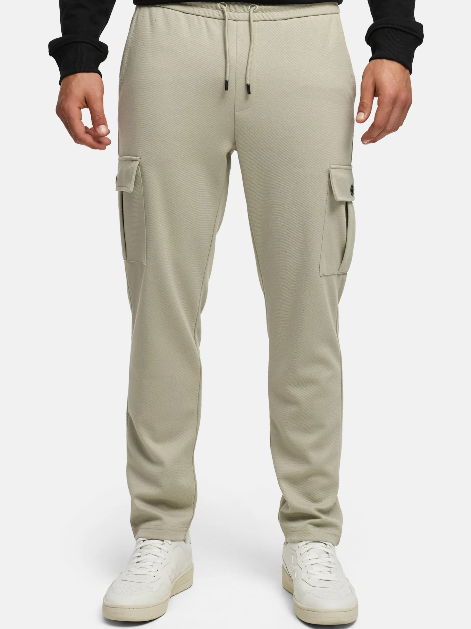 Indicode Herren Cargohose - INNezzo String Cargo in beige