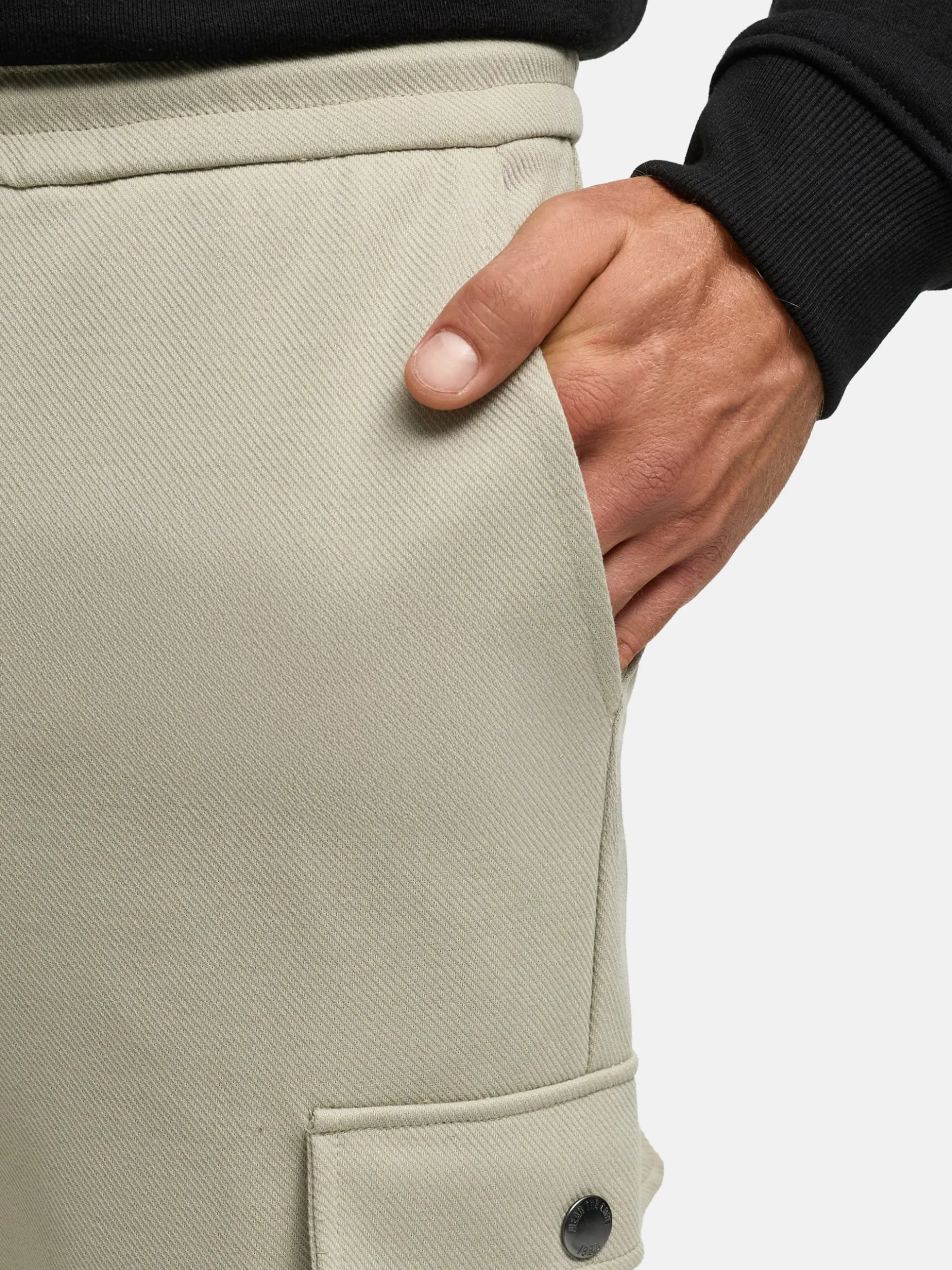 Indicode Herren Cargohose - INNezzo String Cargo in beige