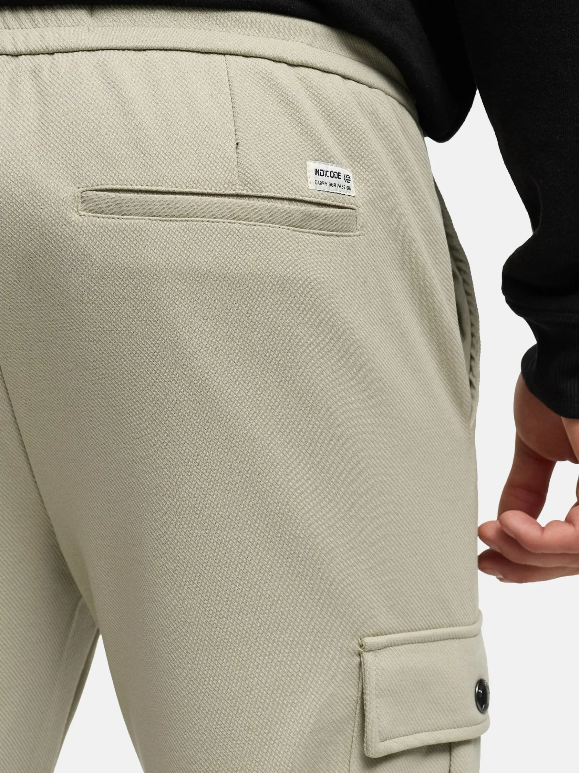 Indicode Herren Cargohose - INNezzo String Cargo in beige