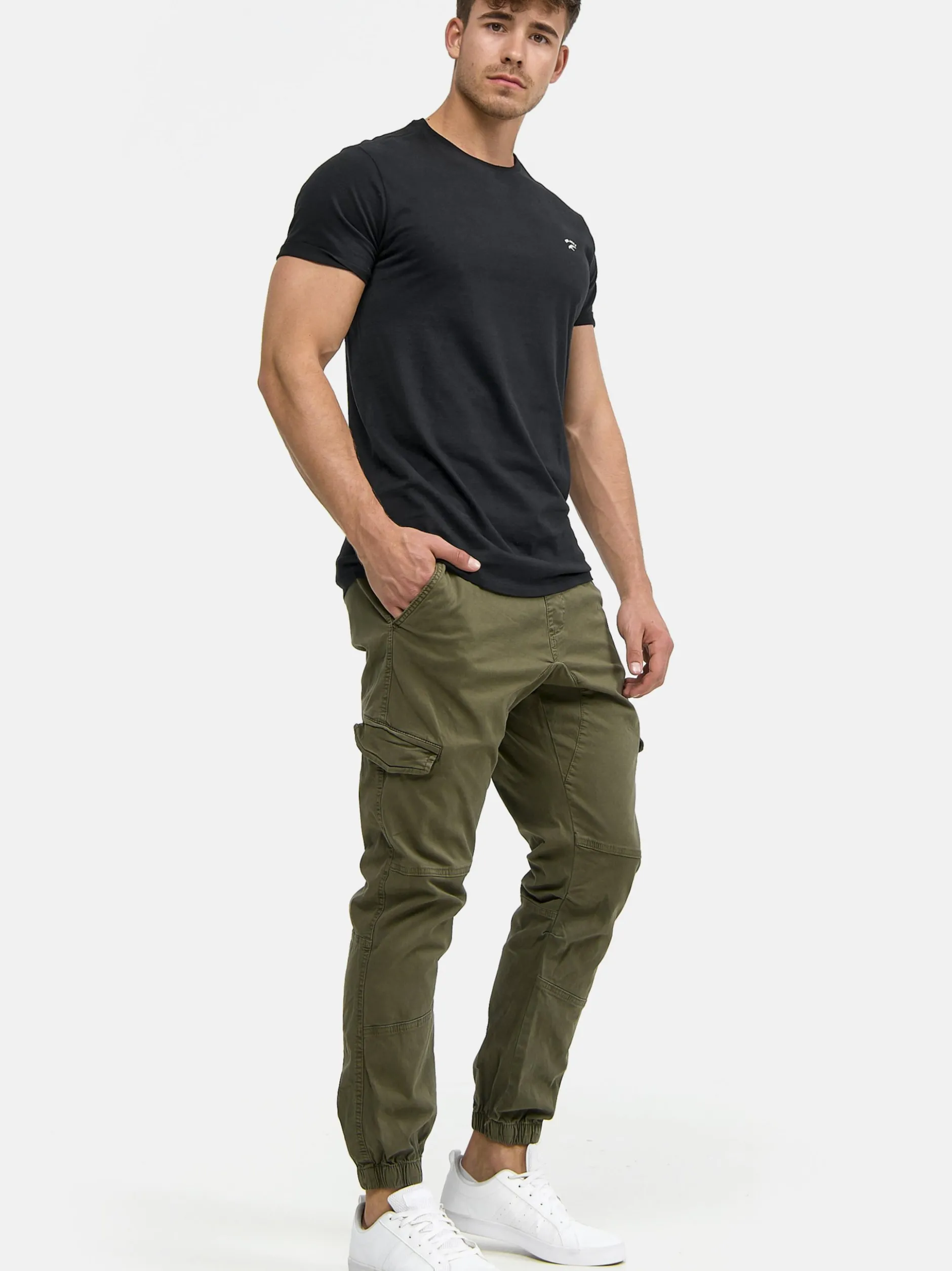 Indicode Herren Cargohose - Levy in khaki
