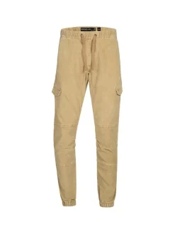 Indicode Herren Cargohose - Walker in beige sand
