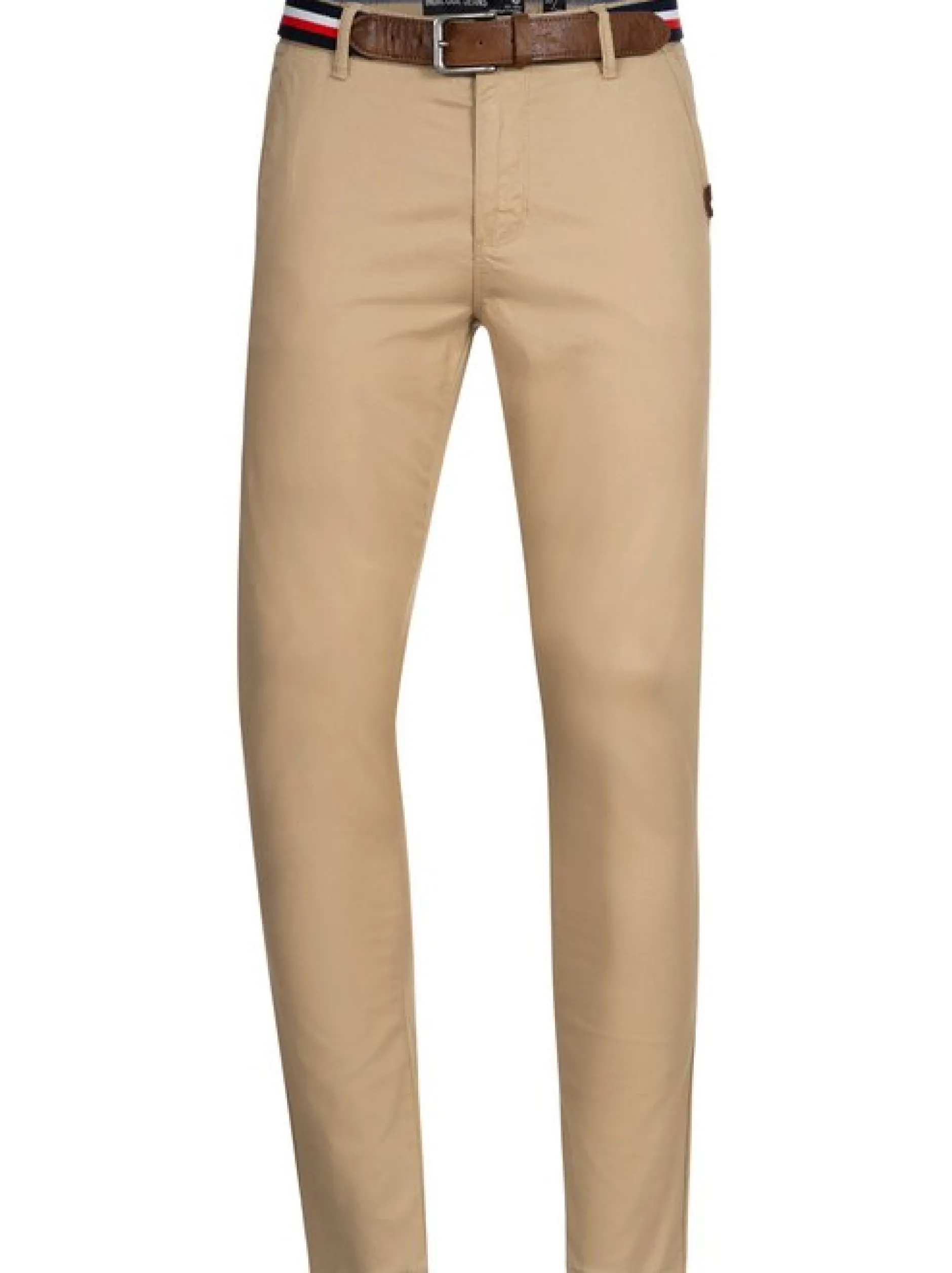 Indicode Herren Chinohose - Cherry in beige sand