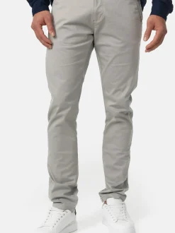 Indicode Herren Chinohose - Cherry in hellgrau grau