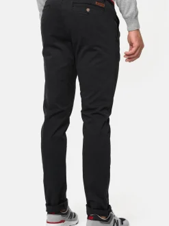 Indicode Herren Chinohose - Cherry in schwarz