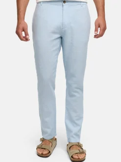 Indicode Herren Chinohose - INLino in hellblau