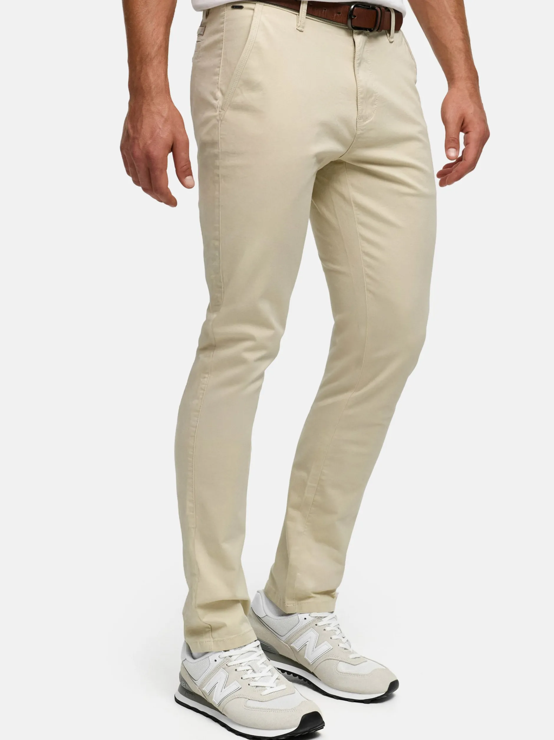 Indicode Herren Chinohose - INPilli in beige sand