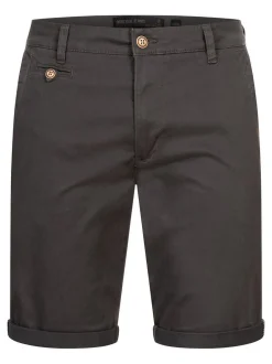 Indicode Herren Chino Shorts - Cuba in anthrazit