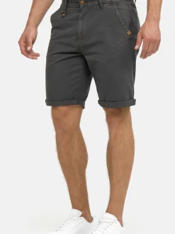 Indicode Herren Chino Shorts - Cuba in anthrazit