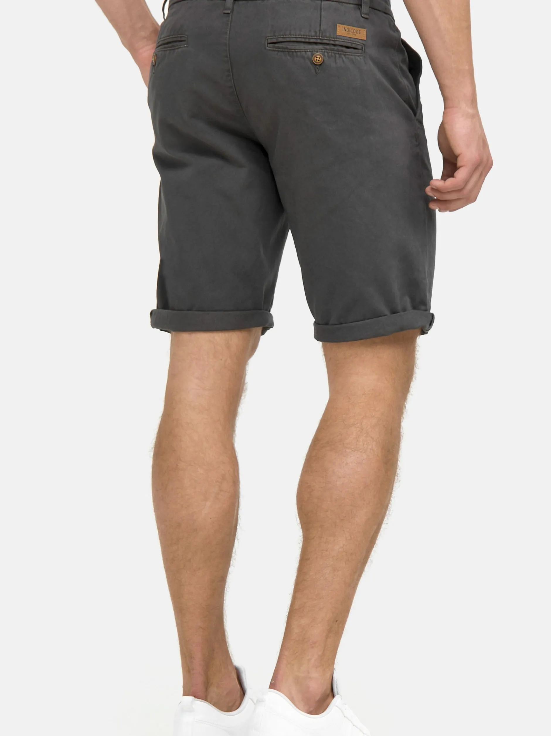 Indicode Herren Chino Shorts - Cuba in anthrazit