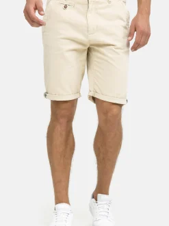 Indicode Herren Chino Shorts - Cuba in beige sand
