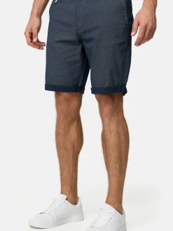 Indicode Herren Chino Shorts - Cuba in blau denim