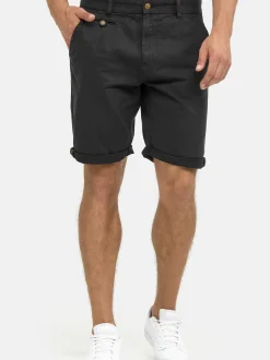 Indicode Herren Chino Shorts - Cuba in schwarz