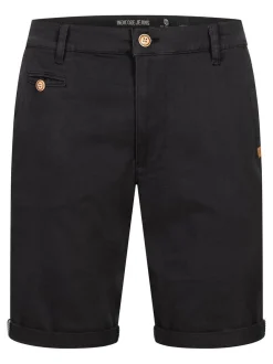 Indicode Herren Chino Shorts - Cuba in schwarz