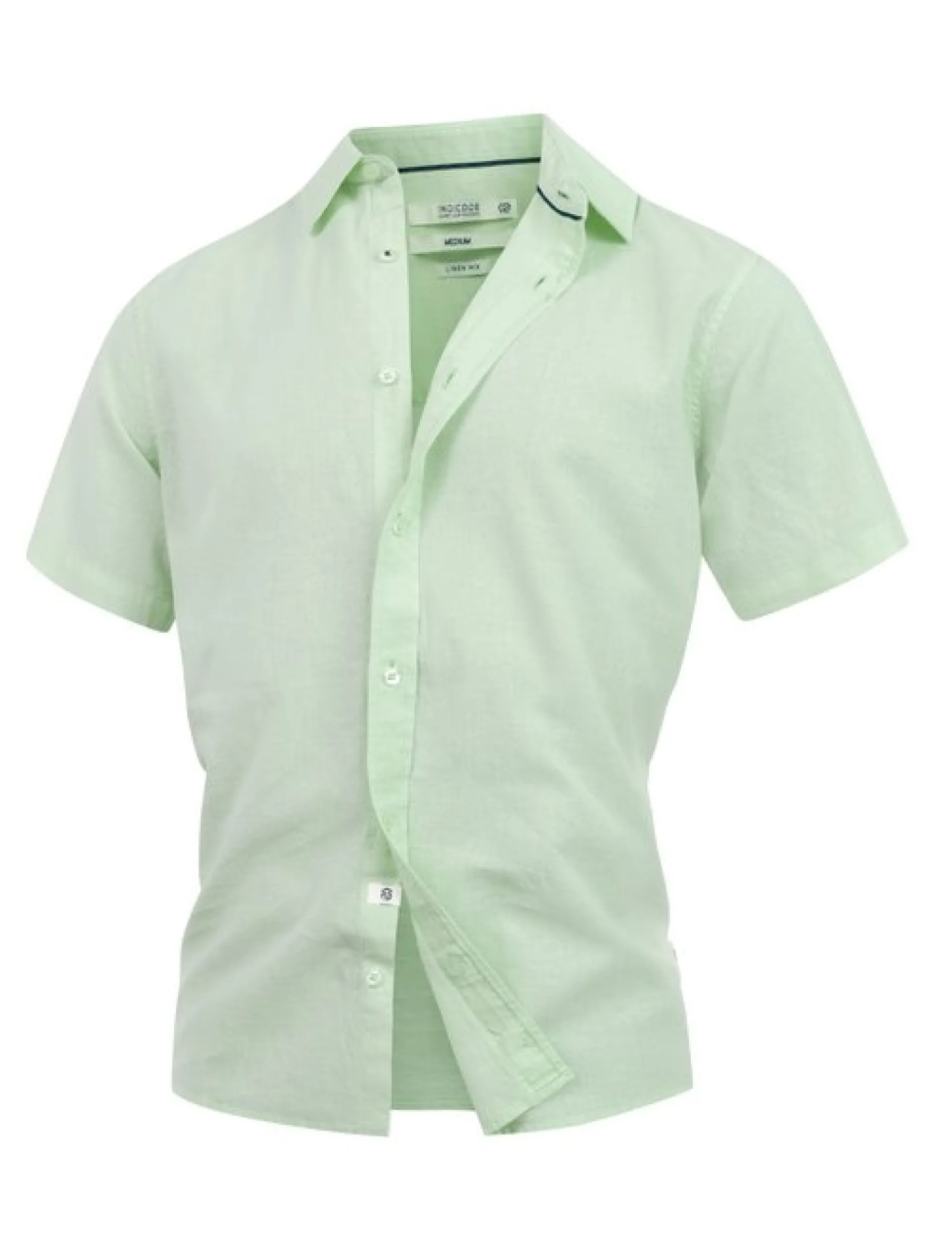 Indicode Herren Hemd Kurzarm - INCeppo in mint