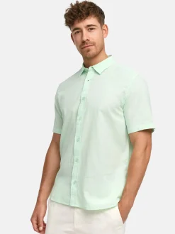 Indicode Herren Hemd Kurzarm - INCeppo in mint