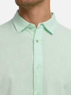 Indicode Herren Hemd Kurzarm - INCeppo in mint