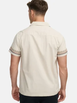 Indicode Herren Hemd Kurzarm - INCotta in beige taupe