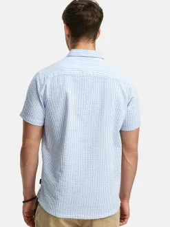 Indicode Herren Hemd Kurzarm - INMaribo in blau braun