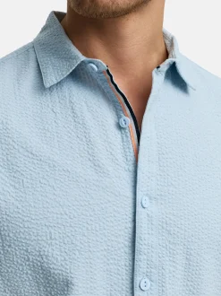 Indicode Herren Hemd Kurzarm - INMaribo in hellblau blau