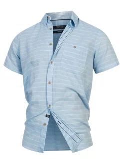Indicode Herren Hemd Kurzarm - INWay in hellblau blau