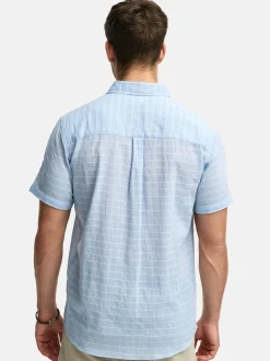 Indicode Herren Hemd Kurzarm - INWay in hellblau blau