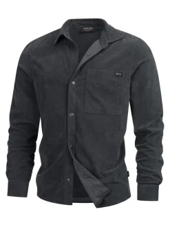 Indicode Herren Hemd Langarm - INNemoto Shirt in anthrazit