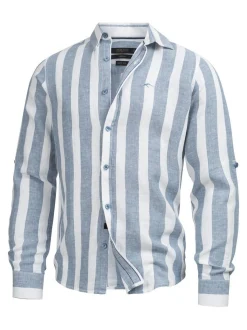 Indicode Herren Hemd Langarm - Brayden in blau