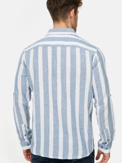 Indicode Herren Hemd Langarm - Brayden in blau