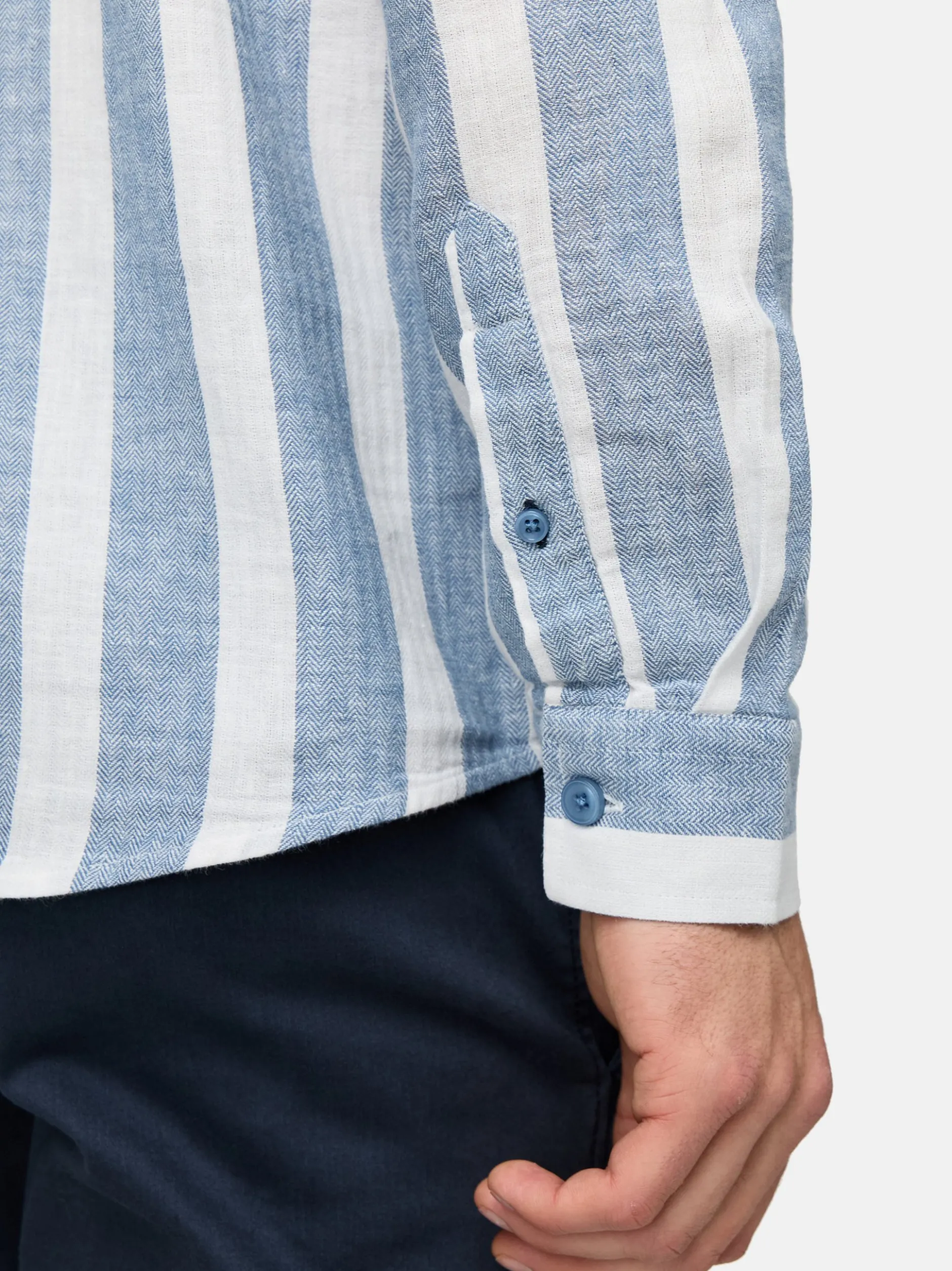 Indicode Herren Hemd Langarm - Brayden in blau
