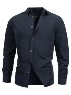 Indicode Herren Hemd Langarm - INCaix in marine