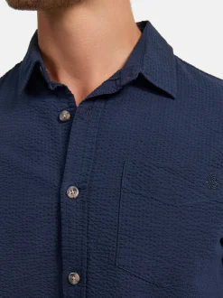 Indicode Herren Hemd Langarm - INCaix in marine