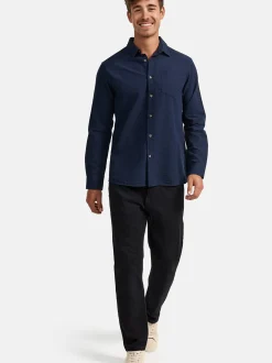 Indicode Herren Hemd Langarm - INCaix in marine