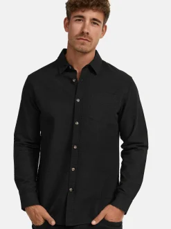 Indicode Herren Hemd Langarm - INCaix in schwarz