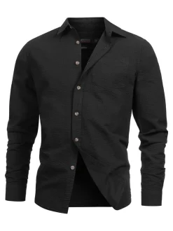 Indicode Herren Hemd Langarm - INCaix in schwarz