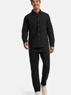 Indicode Herren Hemd Langarm - INCaix in schwarz