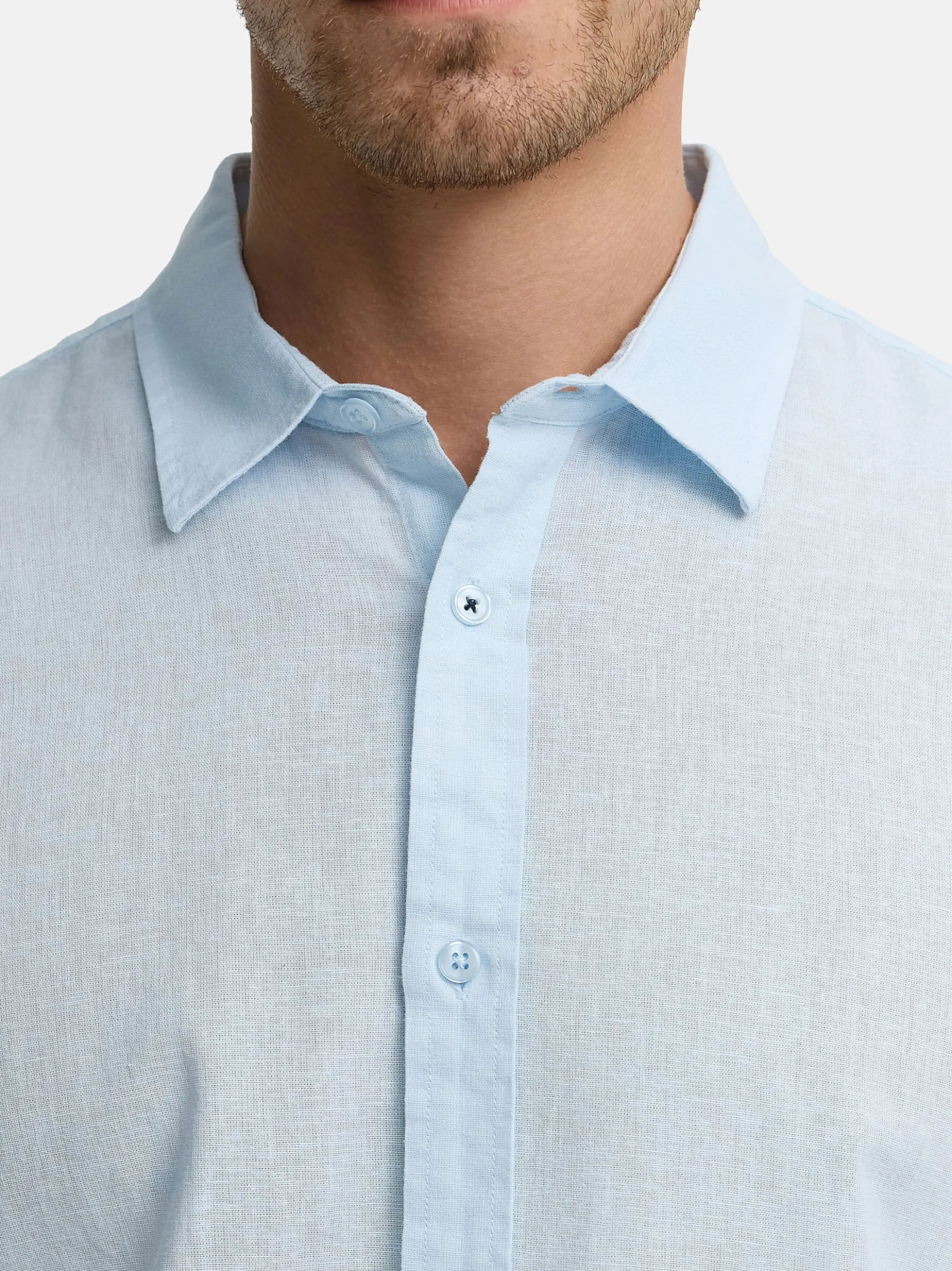 Indicode Herren Hemd Langarm - INCeppo in hellblau