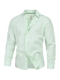 Indicode Herren Hemd Langarm - INCeppo in mint