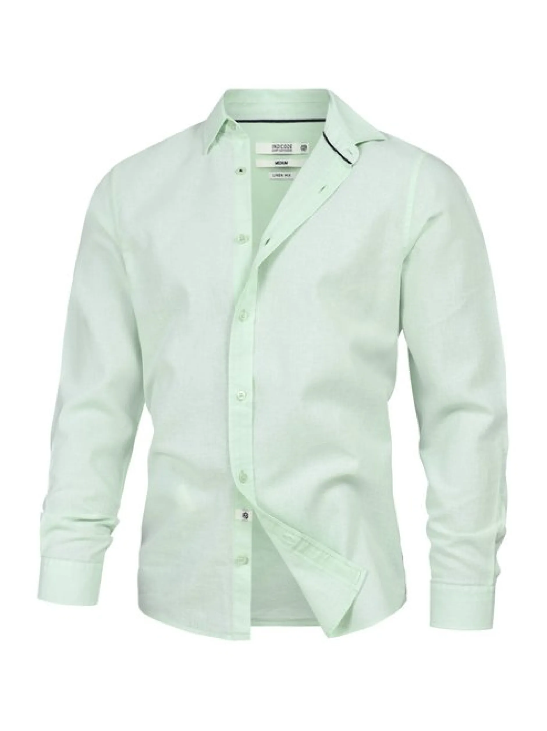 Indicode Herren Hemd Langarm - INCeppo in mint