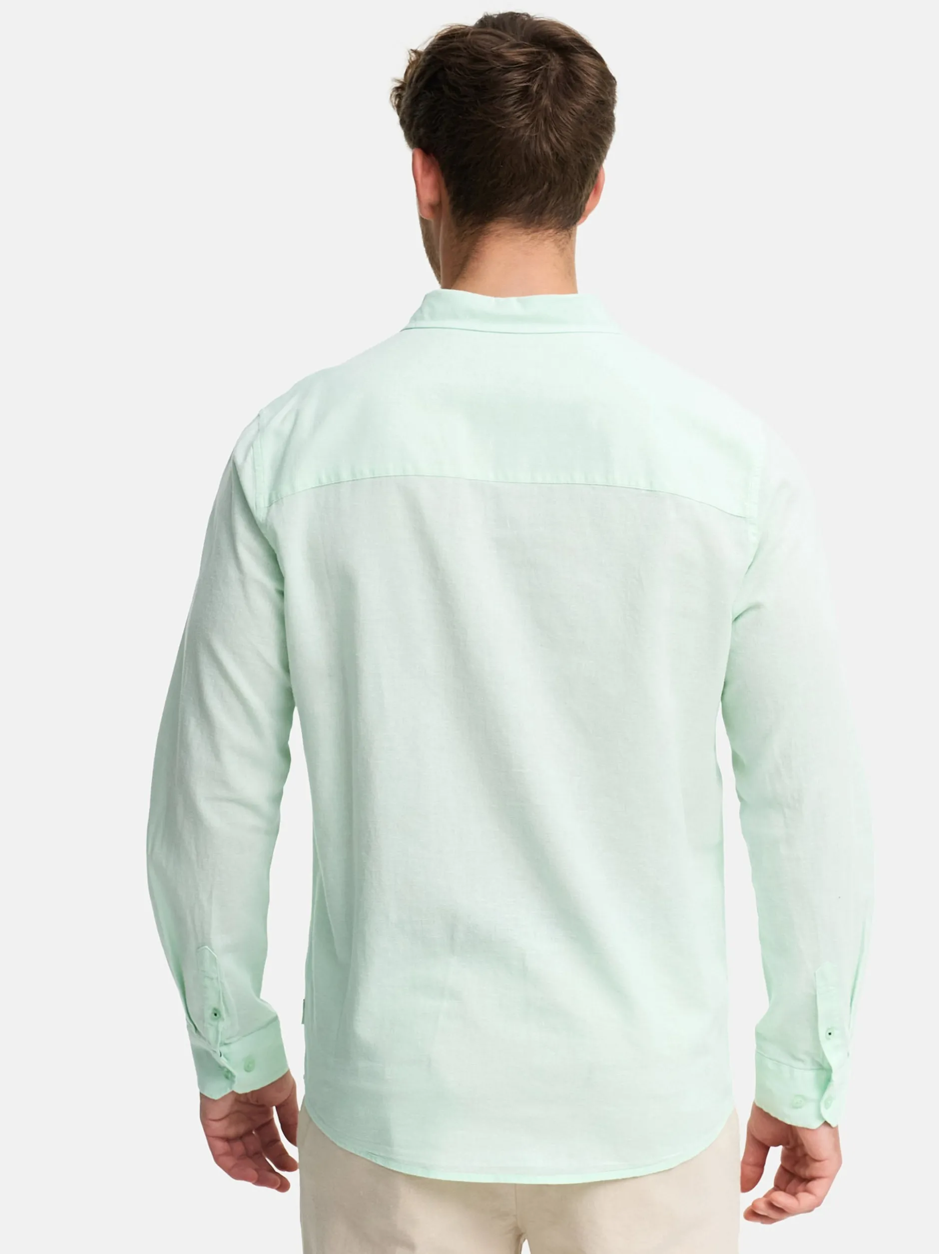 Indicode Herren Hemd Langarm - INCeppo in mint