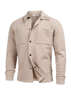 Indicode Herren Hemd Langarm - INRhomon in taupe beige