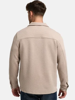Indicode Herren Hemd Langarm - INRhomon in taupe beige