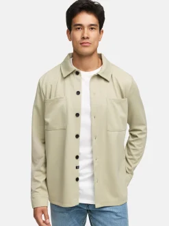 Indicode Herren Hemd Langarm - INYuno in beige grau