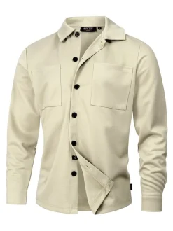 Indicode Herren Hemd Langarm - INYuno in beige grau