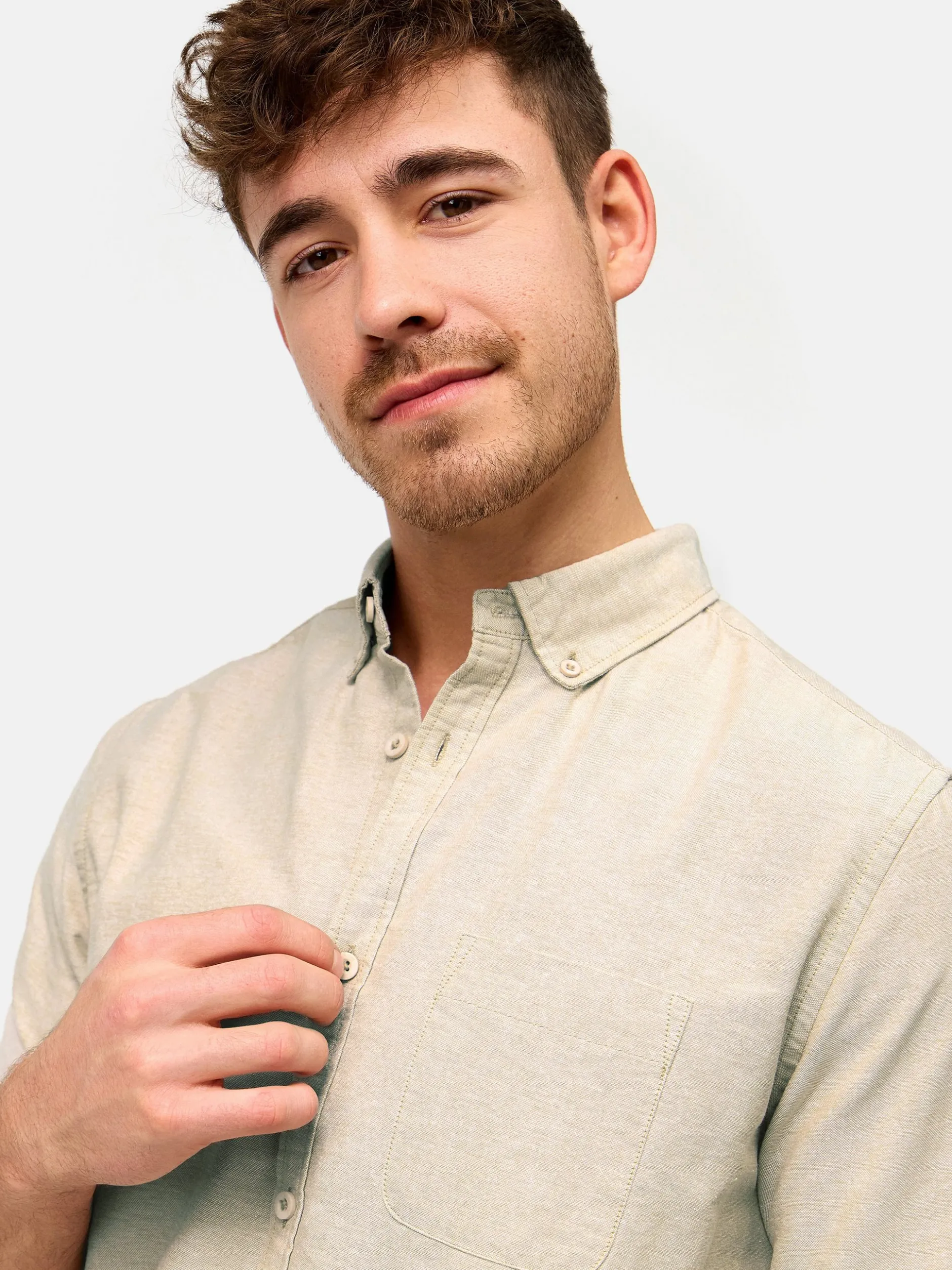 Indicode Herren Hemd Langarm - Kepner in beige
