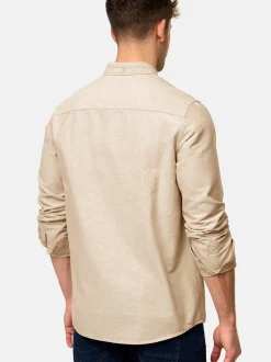 Indicode Herren Hemd Langarm - Kepner in beige